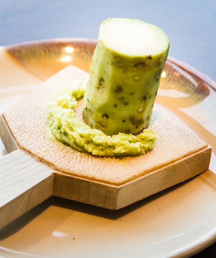 fresh wasabi root condiment for sushi